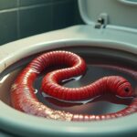 Un vers rouge dans les toilettes : ce que vos invités pourraient en penser