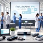 Conférence santé mobile : mini vidéoprojecteur Epson pour interventions