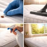 Les étapes pour nettoyer un matelas après avoir découvert une punaise de lit morte