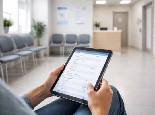 optimisez le temps d'attente en salle d’attente médicale grâce à un questionnaire santé interactif sur tablette tactile, pour une prise en charge plus rapide et efficace.