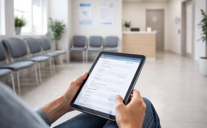 optimisez le temps d'attente en salle d’attente médicale grâce à un questionnaire santé interactif sur tablette tactile, pour une prise en charge plus rapide et efficace.