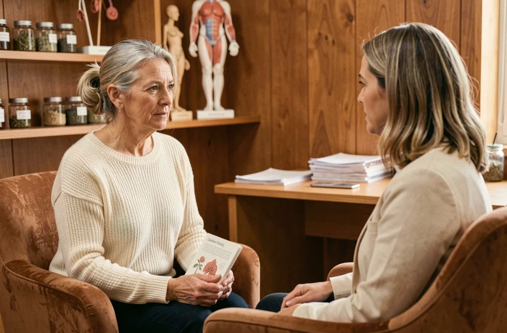 Consultation naturopathique pour une femme atteinte de la maladie de Ménière dans une approche corps-esprit globale
